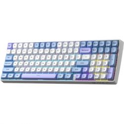 Клавіатура Aula S100pro RGB KRGD Red Switch Wireless/Bluetooth/Type-C UA White/Blue (6948391205762) - Картинка 2