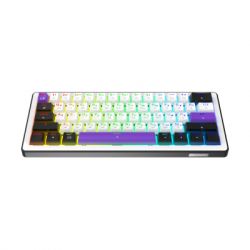Клавіатура Hator Hellyberry HK60 Mechanical Linear RGB Wireless/Bluetooth/USB UA White/Violet (HK60_wireless) - Картинка 2