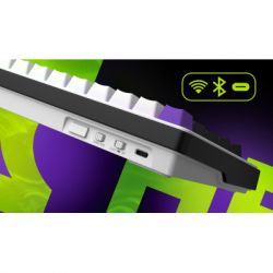 Клавіатура Hator Hellyberry HK60 Mechanical Linear RGB Wireless/Bluetooth/USB UA White/Violet (HK60_wireless) - Картинка 7