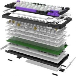 Клавіатура Hator Hellyberry HK75 Mechanical Linear RGB USB UA White/Violet (HK75) - Картинка 8