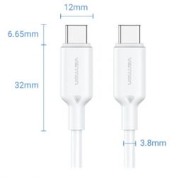 Дата кабель USB-C to USB-C 1.0m 60W white Vention (TRCWF) - Картинка 2