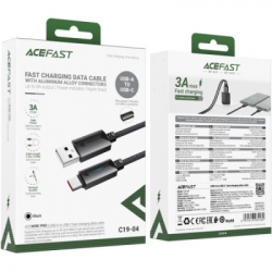 Дата кабель USB 2.0 AM to USB-C 1.2m 60W black Acefast (6974316284482) - Картинка 4