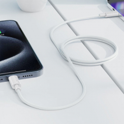 ���� ������ USB-C to USB-C 1.2m 3A white Acefast (6974316284253) - �������� 6