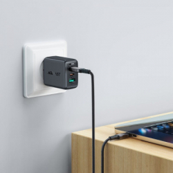 Дата кабель USB-C to USB-C 1.0m USB 4.0 240W audio/video black-grey Acefast (6974316282631) - Картинка 5