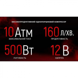 Автомобільний компресор VOIN VL-710 "OFF ROAD MASTER" 150psi/45A/160л (VL-710) - Картинка 9