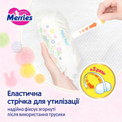 Підгузки Merries трусики Розмір XXL (15-28 кг) 24 шт (4901301442918) - Картинка 7