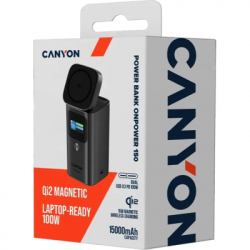 Батарея універсальна Canyon 15000mAh OnPower 150 Qi2 magnetic Grey (CNS-CPB150DG) - Картинка 8