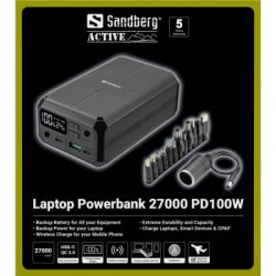 ������� ������������� Sandberg 27000mAh Laptop DC1224v 84W, PD/100W, QC/3.0, QI/10W, PowerThrough (421-13) - �������� 7