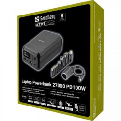 ������� ������������� Sandberg 27000mAh Laptop DC1224v 84W, PD/100W, QC/3.0, QI/10W, PowerThrough (421-13) - �������� 8