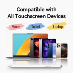 Стилус VENTION 3-in-1 Magnetic Stylus Pen White Aluminum Alloy Type (KQLW0) - Картинка 4