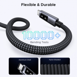 Дата кабель USB-C to USB-C 2.0m PD 100W display L509 black Ugreen (35512) - Картинка 2