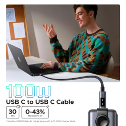 Дата кабель USB-C to USB-C 2.0m PD 100W display L509 black Ugreen (35512) - Картинка 6