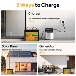 Батарея для ИБП Батарея LiFePo4 Eco-Worthy 12.8V 100Ah LCD (Eco-Worthy-12100bt) - Картинка 3