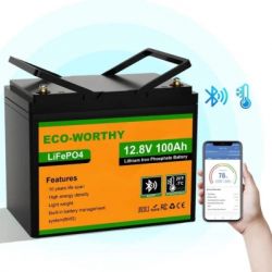 ������� LiFePo4 Eco-Worthy 12.8V 100Ah LCD (Eco-Worthy-12100bt)