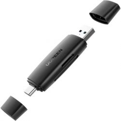 �������� ����-���� Ugreen USB-C + USB to TF/SD 3.0 CM304 black (80191)