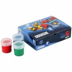 Гуашевые краски Kite Transformers 12 кольорів 20 мл (TF26-063) - Картинка 2