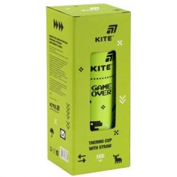 Поильник-непроливайка Kite Game over термочашка з трубочкою, 500 мл (K25-1264-1) - Картинка 3