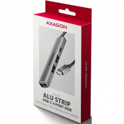 ������������ AXAGON USB-C to 1xUSB-A 5Gbps + 2xUSB-A 480Mbps + 1xUSB-C 480Mbps 0.12m aluminum (HUE-STC) - �������� 2