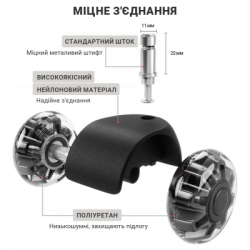 Ролик для кресла Аклас FI 11 D-50 декор, Прозрачный (00166283) - Картинка 8