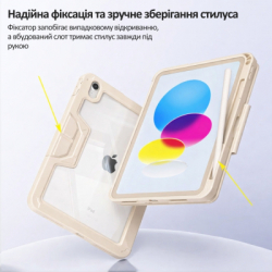 ����� �� �������� BeCover Rugged Origami Transparent Apple iPad 10.9" (2022/2024) / iPad (A16) 2025 11" Beige (714970) - �������� 5