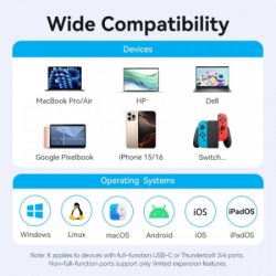 Концентратор Vention USB-C 9-in-1 HDMI 60Hz + 2xUSB 3.0 + RJ45 + SD/TF + 3.5mm + PD 100W (TGVHB) - Картинка 8