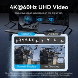 Концентратор Vention USB-C 6-in-1 HDMI + 2xUSB 3.0 + RJ45 + PD 100W (TGNHB) - Картинка 5