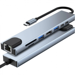 ������������ Dynamode USB-C 8-in-1 HDMI 4K30Hz + 1xRJ45 + 1xUSB 3.0 + 1xUSB 2.0 + 1xUSB-C PD (BYL-2017L) - �������� 6