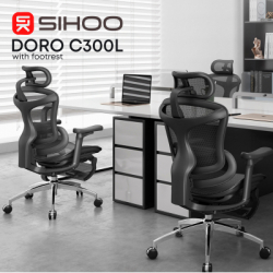 ������ ����� Sihoo � ��������� ��� ��� DORO C300L Mesh Black with footrest (DORO-C300L-A3-101-JT) - �������� 7