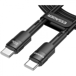 Дата кабель USB-C to USB-C 0.5m 100W black Essager (EXCTT1-XCB01) - Картинка 2