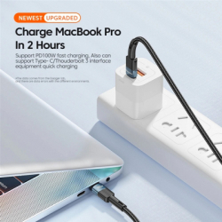 Дата кабель USB-C to USB-C 0.5m 100W black Essager (EXCTT1-XCB01) - Картинка 4