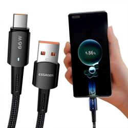 Дата кабель USB 2.0 AM to USB-C 0.5m 6A Essager (EXCT-CGB01) - Картинка 3