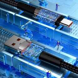 Дата кабель USB 2.0 AM to USB-C 0.5m 6A Essager (EXCT-CGB01) - Картинка 6