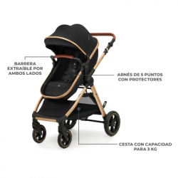 Коляска Kinderkraft 2 в 1 Esme Black (KSESME00BLK2000) (5902533929665) - Картинка 3