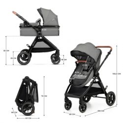 Коляска Kinderkraft 2 в 1 Esme Grey (KSESME00GRY2000) (5902533929658) - Картинка 2