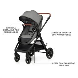 Коляска Kinderkraft 2 в 1 Esme Grey (KSESME00GRY2000) (5902533929658) - Картинка 3