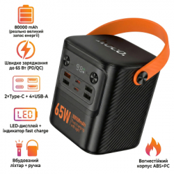 Батарея універсальна HOCO 80000mAh Pro Tough PD/65W Black (J152 / 714982) - Картинка 2