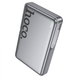 Батарея універсальна HOCO 10000mAh Sunlight PD/20W Magnetic with stand Metal Grey (Q36A / 714987) - Картинка 4