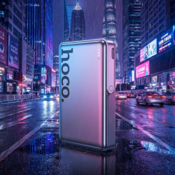 Батарея універсальна HOCO 10000mAh Sunlight PD/20W Magnetic with stand Metal Grey (Q36A / 714987) - Картинка 9