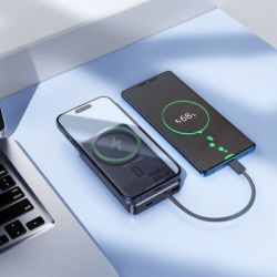 ������� ������������� HOCO 10000 mAh Origen Dual PD/20W Magnetic with cable Type-C Metal Gray (Q44 / 714983) - �������� 9