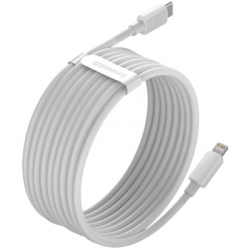Дата кабель USB 2.0 AM to Lightning 1.5m 20W Simple WisdomKit (2PCS) white Baseus (TZCATLZJ-02) - Картинка 3