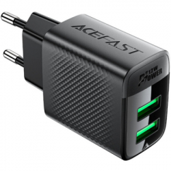 �������� ������� Acefast 2xUSB 12W A86 black (6974316283270) - �������� 2