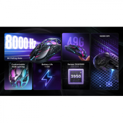����� GravaStar Mercury X Pro 8K RGB Wireless/Bluetooth/USB Neon Graffiti (GS_X_PRO_CG_BLK) - �������� 9