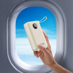 Батарея універсальна Dudao 20000mAh K14+ 22.5W, PD, QC, USB-A, USB-C(In/Out), with built-in USB-C/Lightning cables, White (6977196680023) - Картинка 7