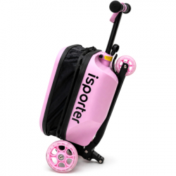 Самокат iSporter Travel 2в1 з валізою рожевий (K3_Pink) - Картинка 8