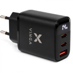 �������� ���������� Vinga 2xUSB-C + USB-A Display 45W (VCR45ACCDB)