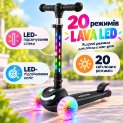 Самокат LiT Nova LAVA LED - Black (LT-7004) - Картинка 5