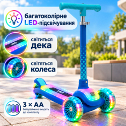 Самокат LiT Iris LAVA LED - Blue (LT-7010-BLU) - Картинка 4