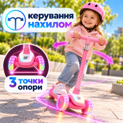 Самокат LiT Iris LAVA LED - Pink (LT-7010-PNK) - Картинка 5