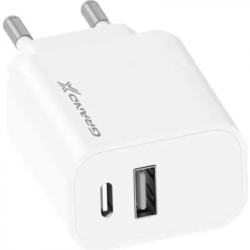 Зарядное устройство Grand-X 1xUSB-C + 1xUSB 21W OCP white (CH-21W) - Картинка 4