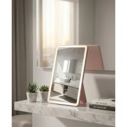 Зеркало Xiaomi Leather case mirror pink (FM001/FM007) - Картинка 4